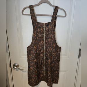 Floral Pinafore Dress with Zipper